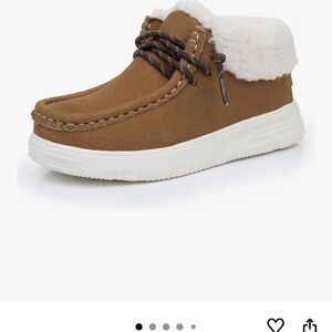 Apakowa Kids Brown Faux-Fur Lined Casual Shoe